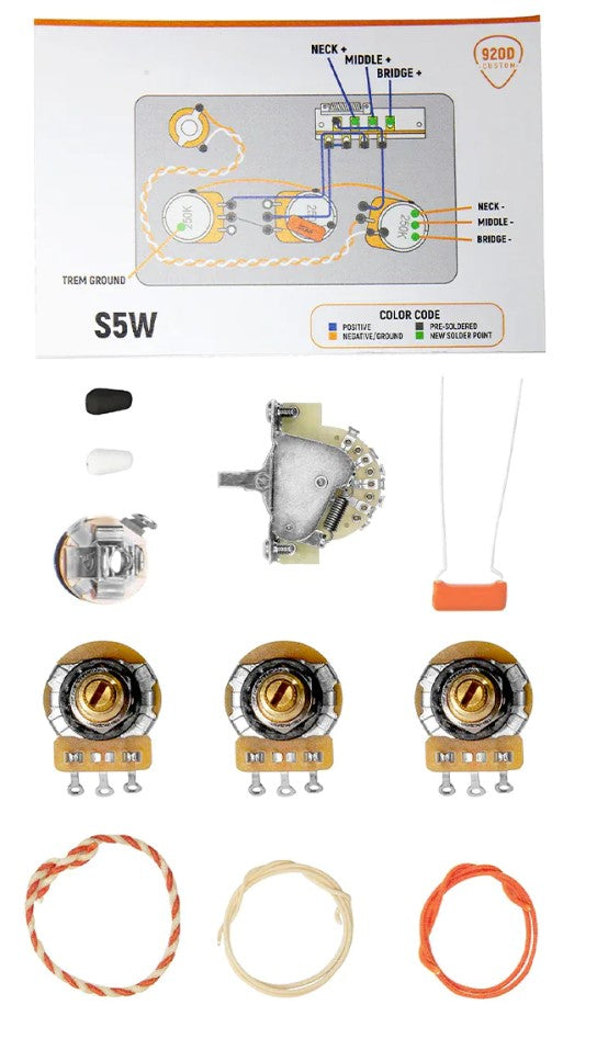 920D Custom S5W Stratocaster 5-Way Wiring DIY Kit