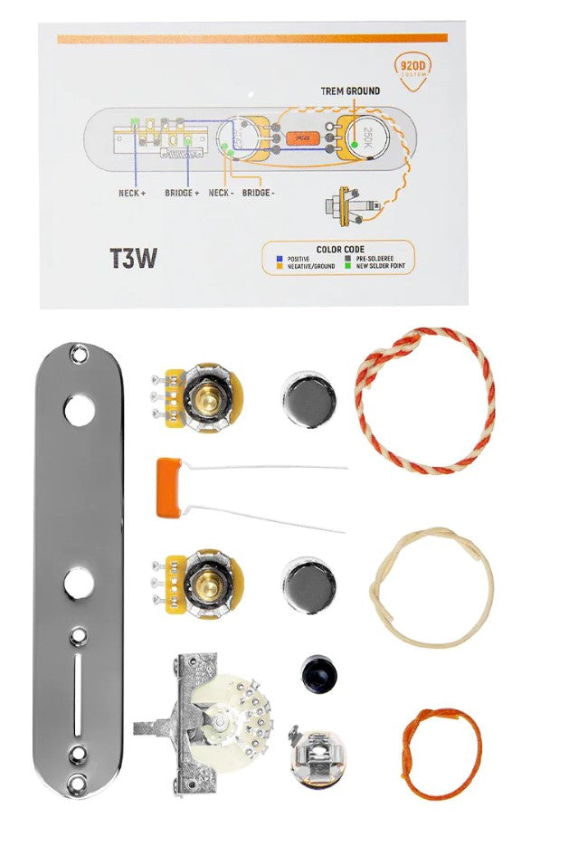 920D Custom T3W Telecaster 3-Way Wiring DIY Kit