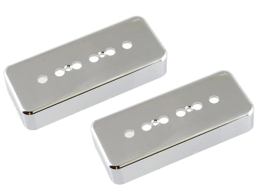 Allparts PC-0746-010 50mm Plastic Soapbar Pickup Covers - Chrome