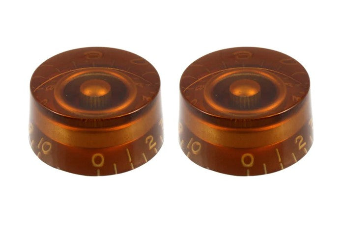 Allparts PK-0130-022 Vintage Style Speed Knobs - Set of 2 - Amber