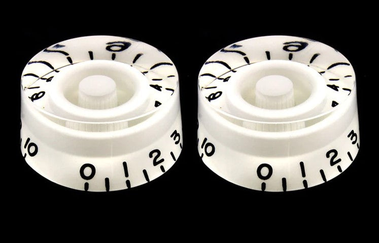 Allparts PK-0130-025 Vintage Style Speed Knobs - Set of 2 - White