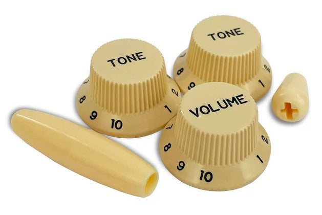 Allparts PK-0178-028 Cream Knob Set for Stratocaster