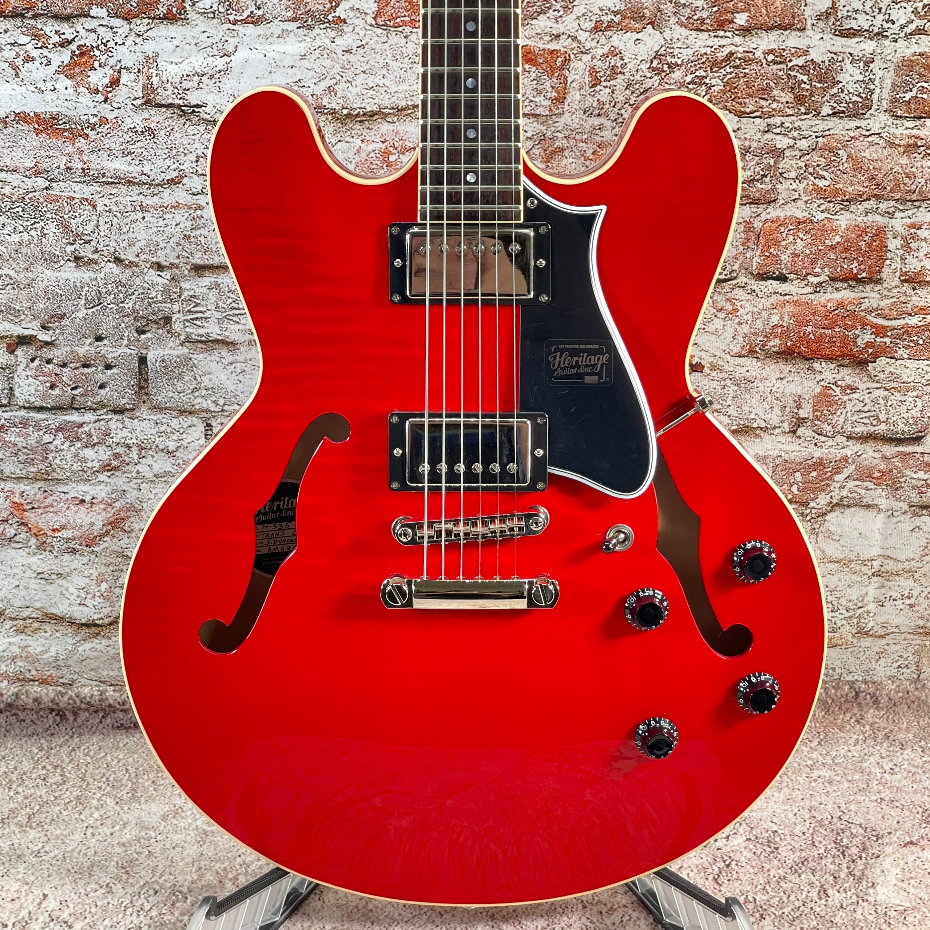 DEMO: Heritage Guitars Standard H535 Semi-Hollow Body Guitar - Trans Cherry