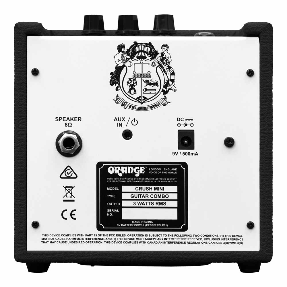 Orange Crush Mini Guitar Amplifier - Black