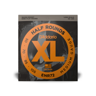 D'Addario ENR72 Half-Round 50-105 Medium / Long Scale Electric Bass Set