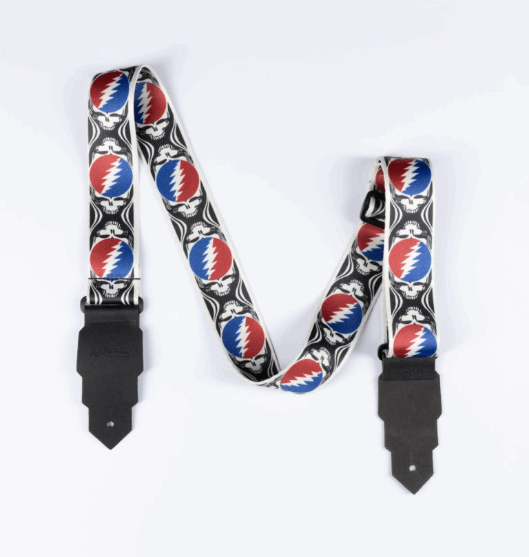 D'Angelico Guitars Limited Edition Grateful Dead Guitar Strap - Skulls