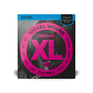 D'Addario EXL170-5 45-130 Bass String Set