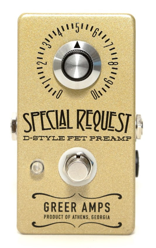 Greer Amps Special Request D-Style FET Preamp Pedal - Gold