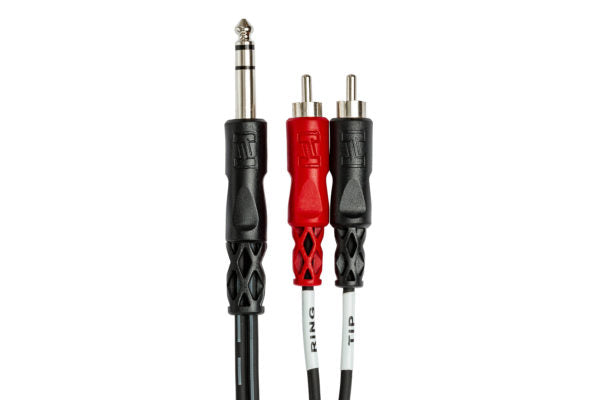 Hosa Insert Cable (1/4 in TRS to Dual RCA - 3m)