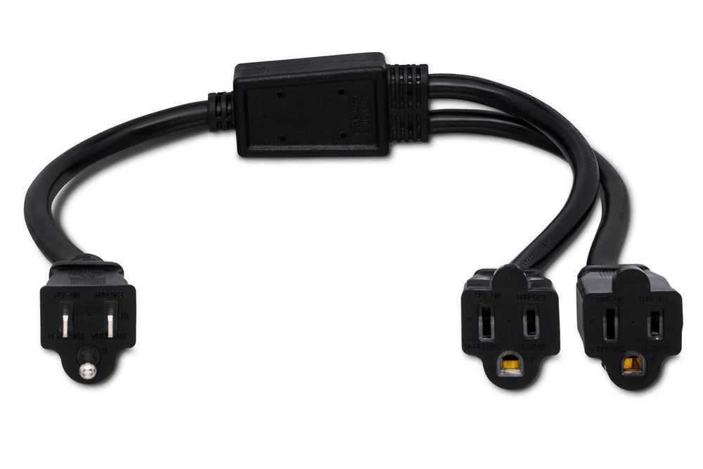 Hosa Power Extension Y Cable (Dual NEMA 5-15R to NEMA 5-15P)
