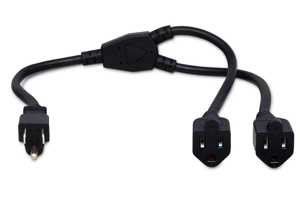 Hosa Power Extension Y Cable (Dual NEMA 5-15R to NEMA 5-15P)