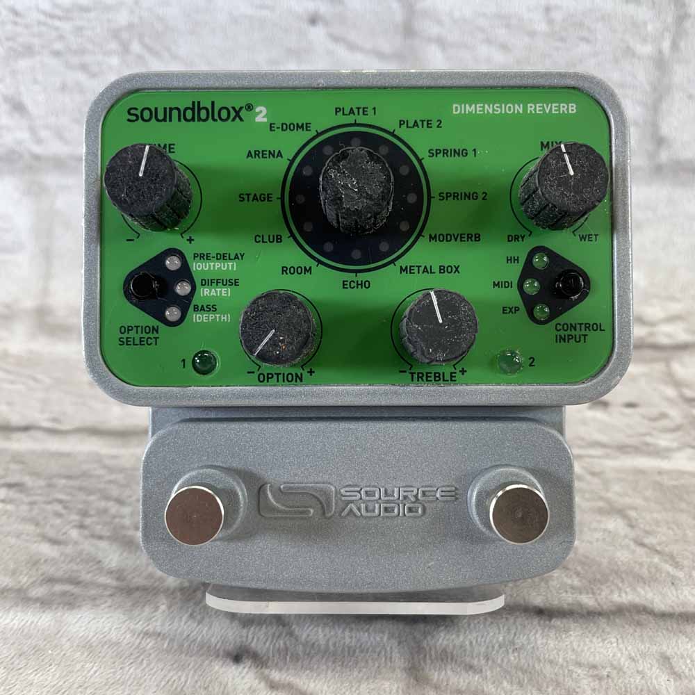 Used:  Source Audio Soundblox 2 Dimension Reverb