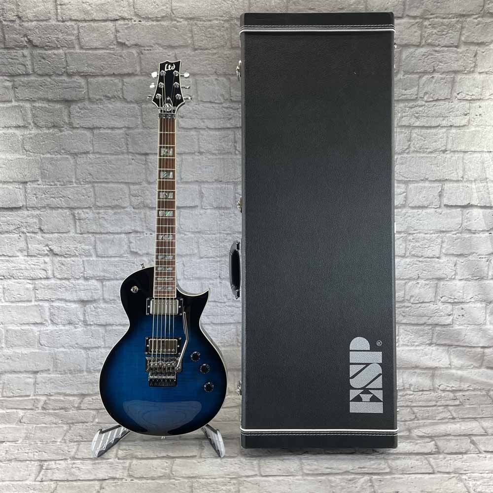 USED-B-STOCK ESP Alex Skolnick AS-1 FR FM Electric Guitar - Black Aqua Sunburst