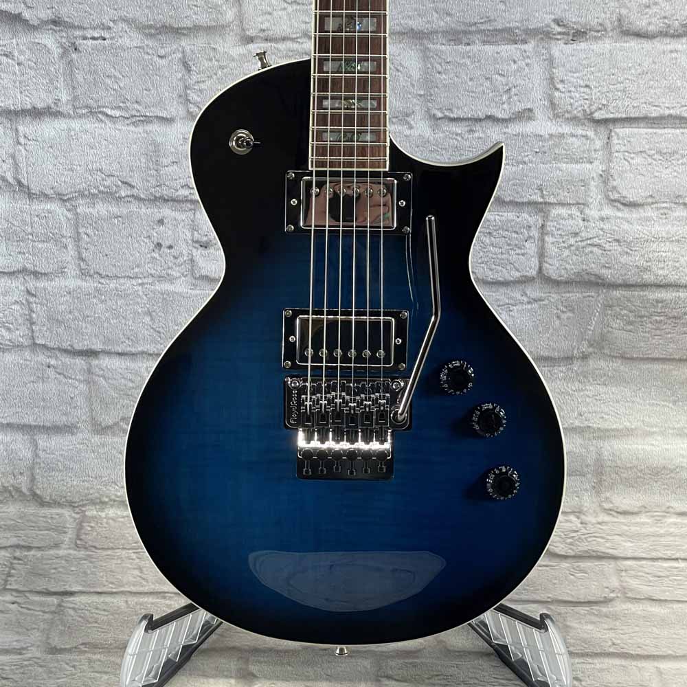 USED-B-STOCK ESP Alex Skolnick AS-1 FR FM Electric Guitar - Black Aqua Sunburst