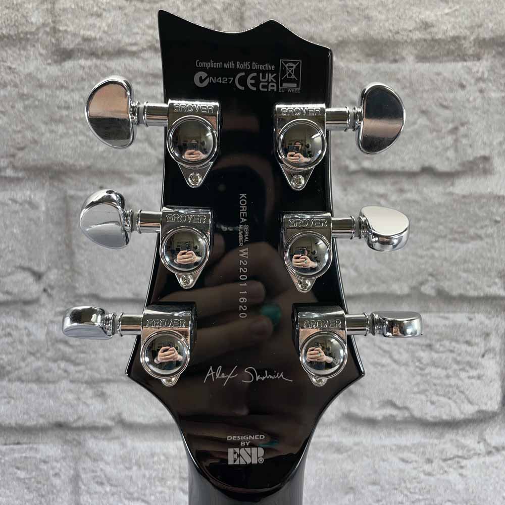 USED-B-STOCK ESP Alex Skolnick AS-1 FR FM Electric Guitar - Black Aqua Sunburst