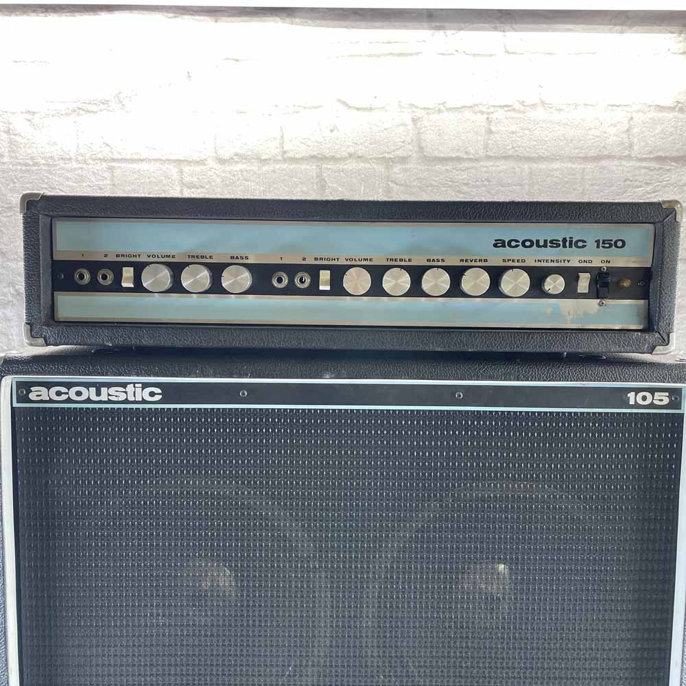 Used:   Acoustic 150 Amp Head with Acoustic 105 4x12 Bass Guitar Amp Speaker Cabinet (4ohm)