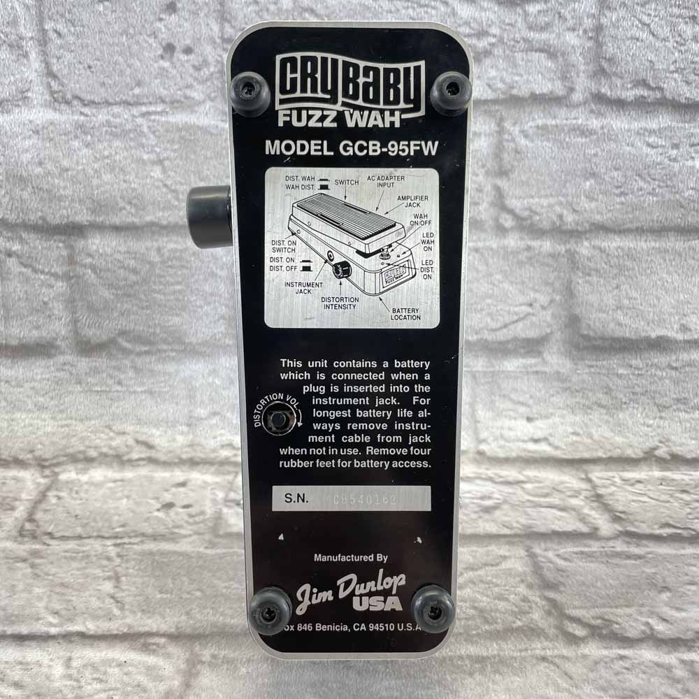 Used:  Dunlop GCB-95FW CryBaby Fuzz Wah Pedal