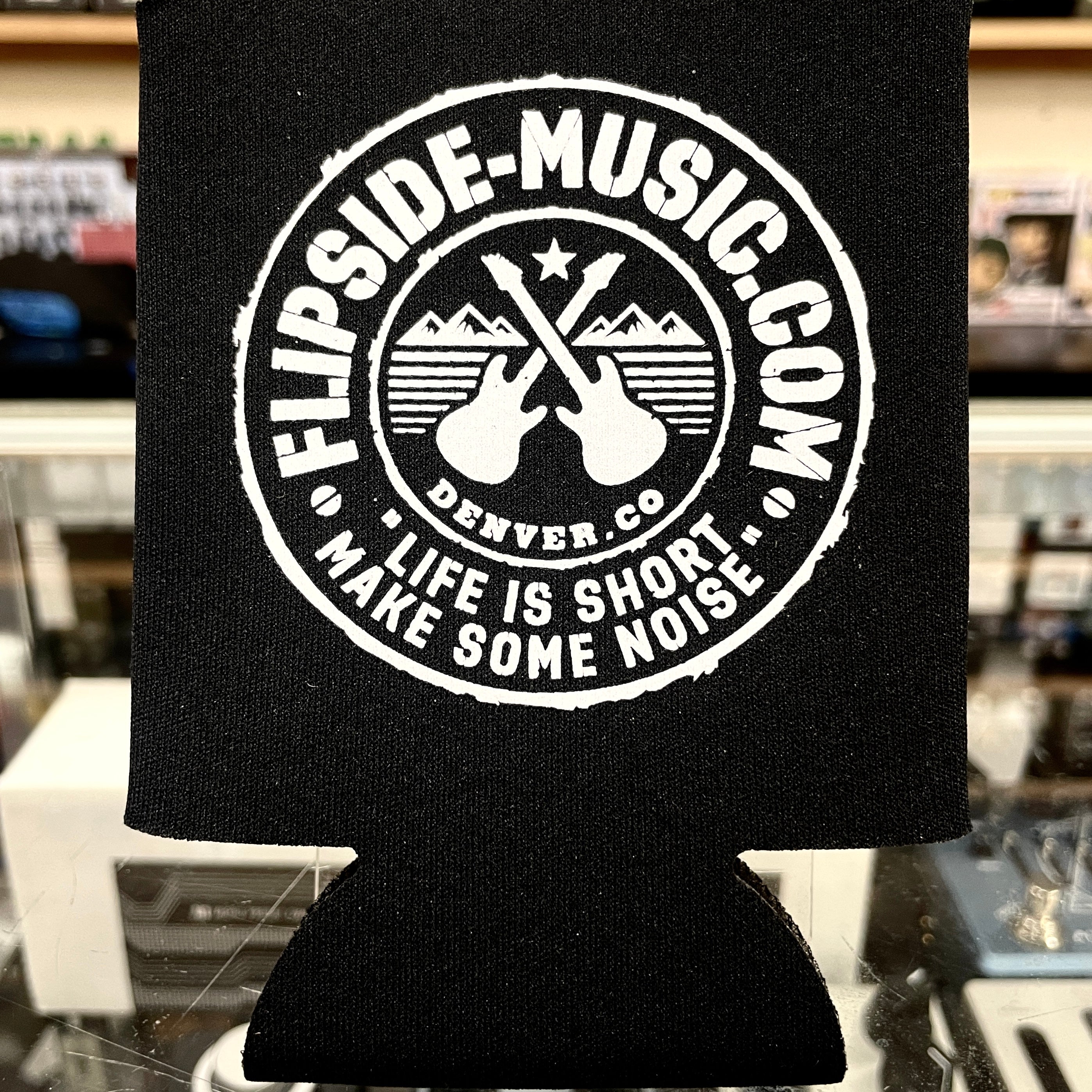 Flipside Music Gear Black Logo Beverage Koozie