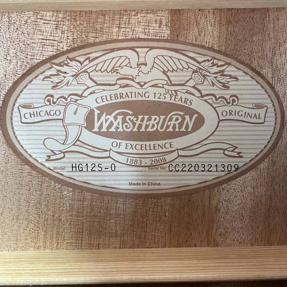 Used:  Washburn Guitars HG12S-0 Acoustic Guitar - Walnut