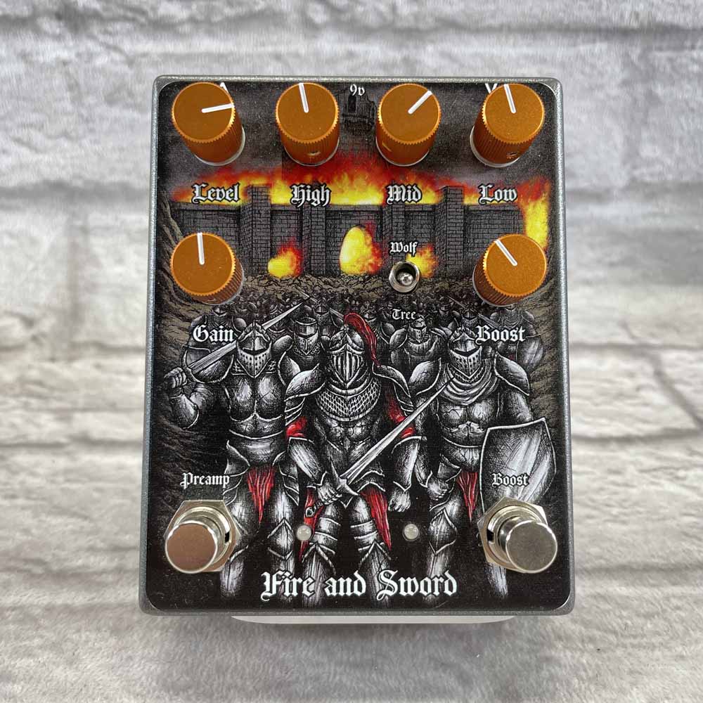 Used:  Highwind Amplfication Fire & Sword Preamp Pedal