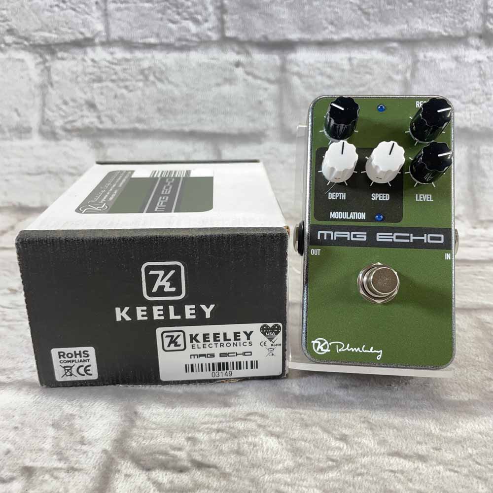 Used:  Keeley Magnetic Echo – Modulated Tape Echo Pedal