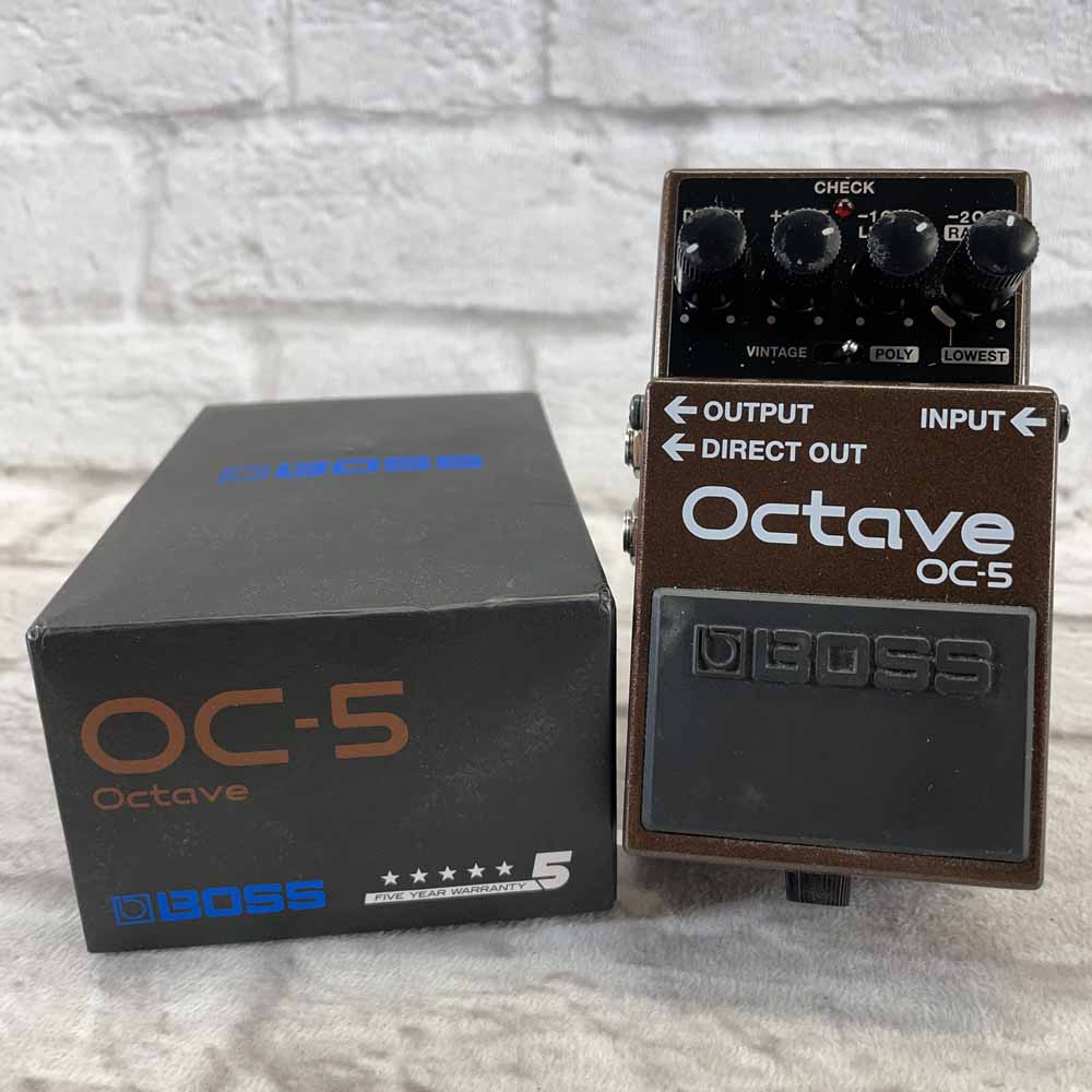 Used:  Boss OC-5 Octave Pedal