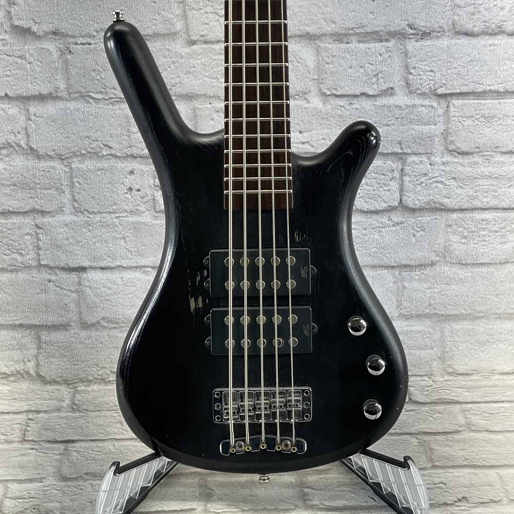 Used:  Warwick RockBass Corvette 5-String Bass Guitar - Black