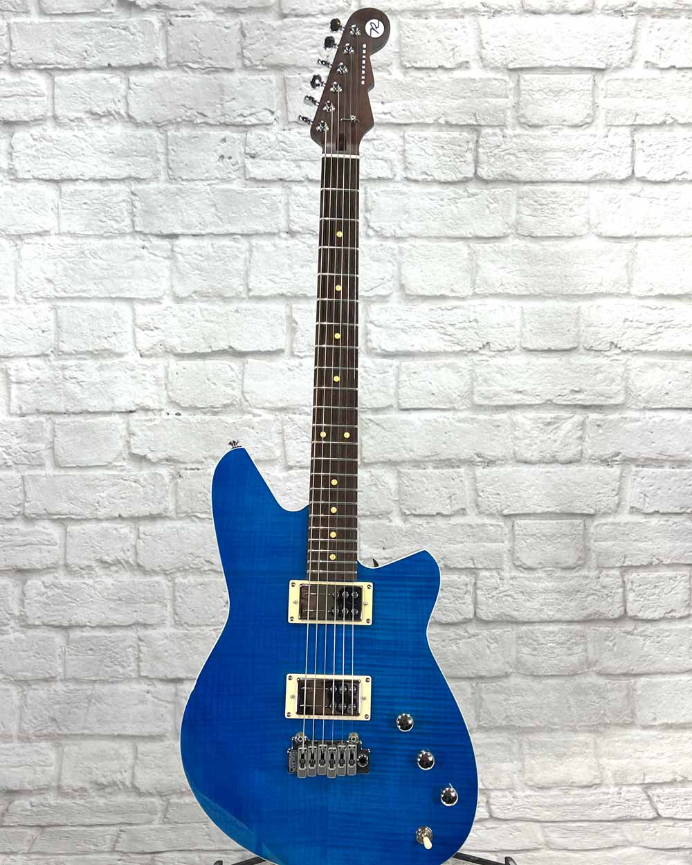 Reverend Guitars Kingbolt RA - Transparent Blue Flame Maple (Blemished)