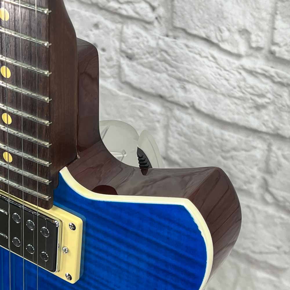 Reverend Guitars Kingbolt RA - Transparent Blue Flame Maple (Blemished)