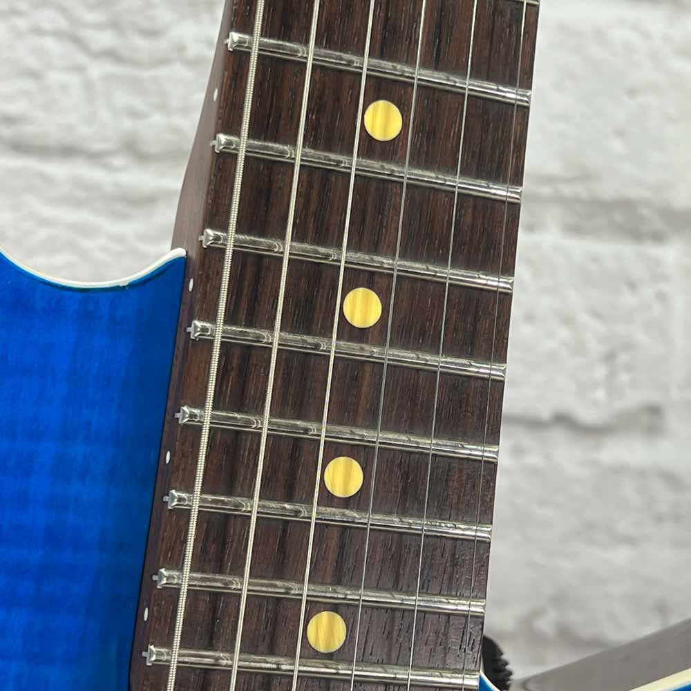 Reverend Guitars Kingbolt RA - Transparent Blue Flame Maple (Blemished)