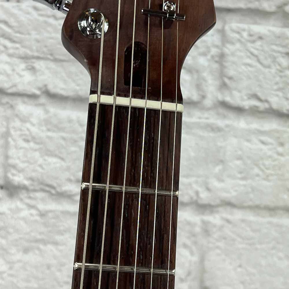 Reverend Guitars Kingbolt RA - Transparent Blue Flame Maple (Blemished)