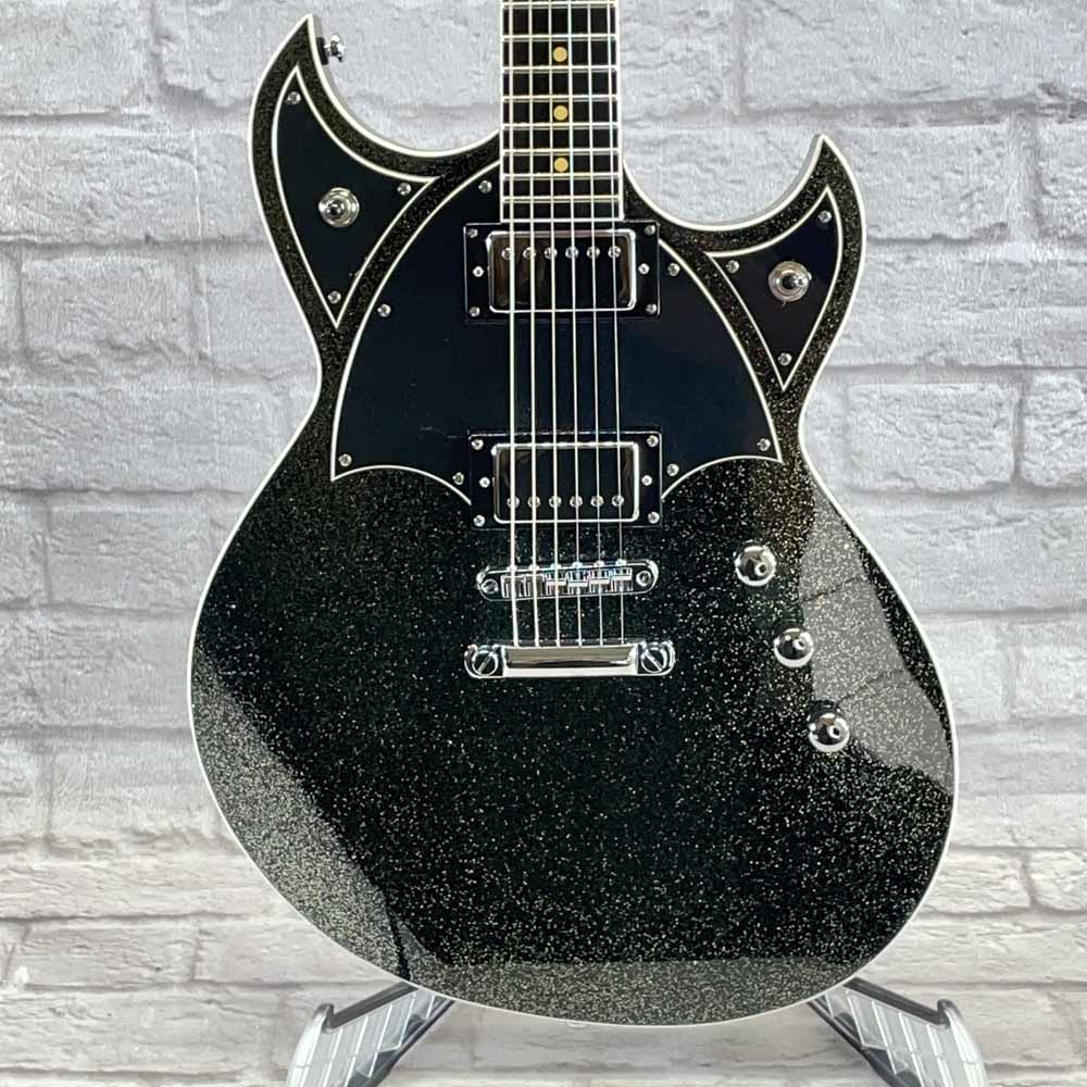 Used:  Reverend Guitars Reeves Gabrels Spacehawk Electric Guitar - Black Sparkle