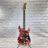 Used:  EVH Guitars Striped Series Relic Frankie Electric Guitar - Red/Black/White