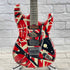 Used:  EVH Guitars Striped Series Relic Frankie Electric Guitar - Red/Black/White