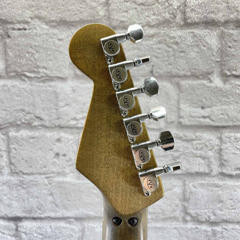 Used:  EVH Guitars Striped Series Relic Frankie Electric Guitar - Red/Black/White