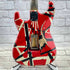 Used:  EVH Guitars Striped Series Relic Frankie Electric Guitar - Red/Black/White