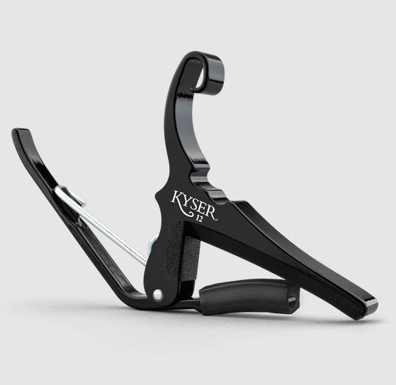 Kyser KG12B 12-String Capo for Acoustic Guitar, Black