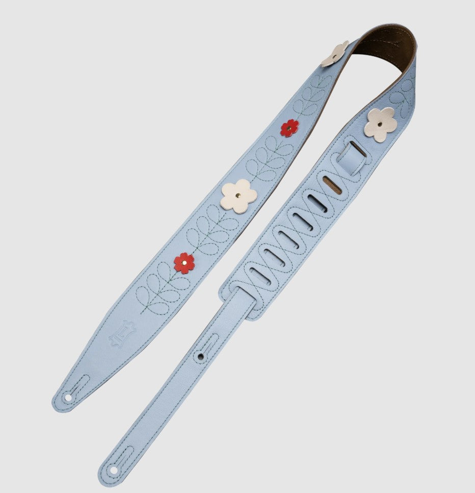 Levy's Leathers MG317IB-002 In Bloom Series Guitar Strap - Blue