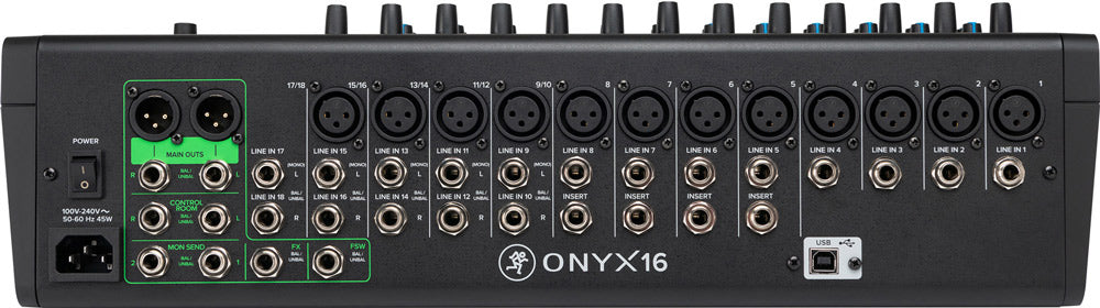 Mackie Onyx 16 - 16 Channel Premium Analog USB Mixer