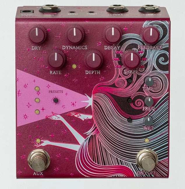 stereo delay reverb pedal Old Blood Noise Endeavors Sunlight Stereo Reverb Effects Pedal Maroon 197881475956