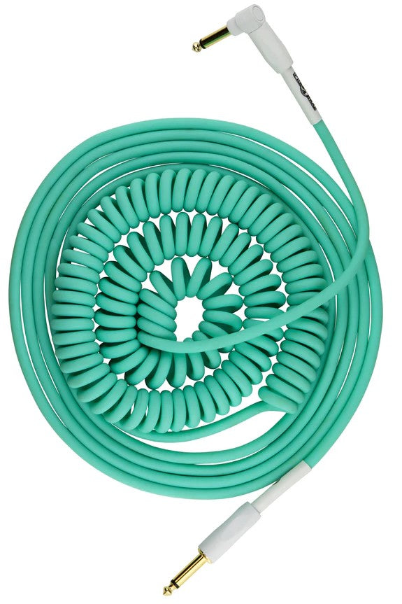 Pig Hog Cables "Half Coil" Instrument Cable, 30 Ft. - Seafoam Green