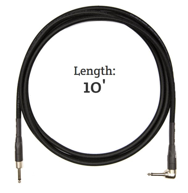 Rattlesnake Cables 10' Standard Cable w/Mixed Plugs - Black