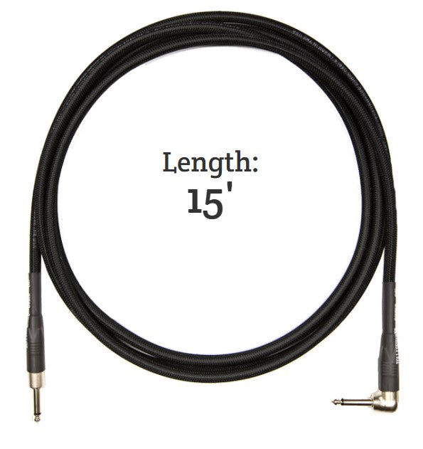 Rattlesnake Cables 15' Standard Cable w/Mixed Plugs - Black