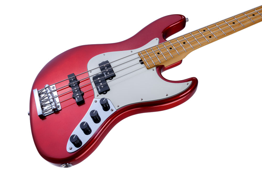 (Demo Model) : Sadowsky Guitars MetroExpress Hybrid PJ Bass 4 - Candy Apple Red Metallic