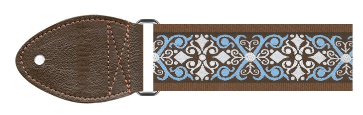 Souldier GS0835BR04DB Guitar Strap - Constantine Turquoise/White/Brown