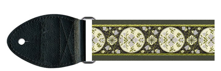 Souldier S0044FG04BK Guitar Strap - Medallion Green