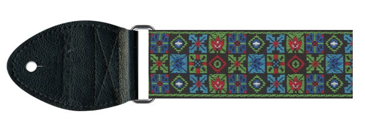 Souldier GS0911DR02BK Guitar Strap - Woodstock Green