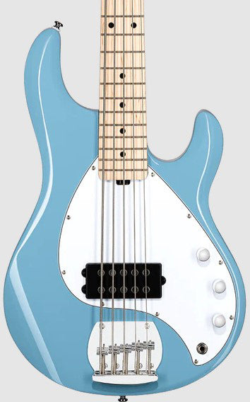 (Demo Model) : Sterling by Music Man StingRay5 Bass Guitar - Chopper Blue