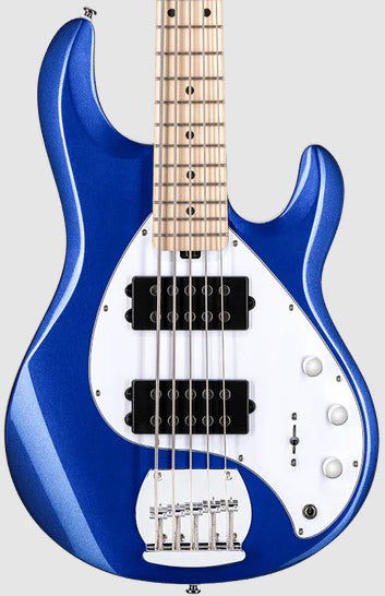 Sterling by Music Man StingRay 5 Ray5 HH Bass Guitar - Cobra Blue