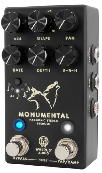 Walrus Audio Monumental Stereo Harmonic Tap Tremolo, Black